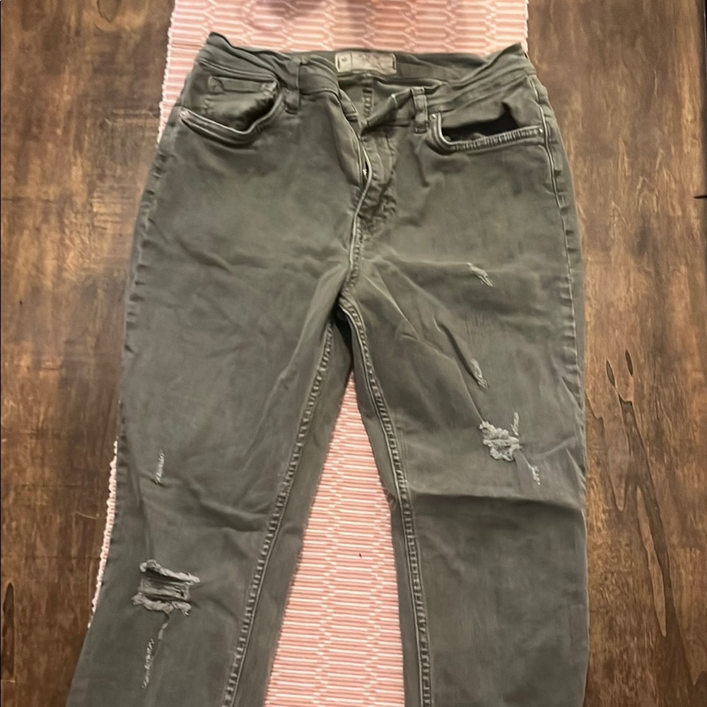 Free people Olive Green Jeans